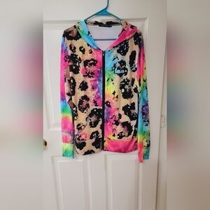 Colorful Leopard Print Jacket